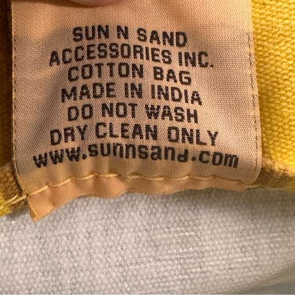 Anne Ormsby Canvas Beach Barrel Drawstring Bag Attached Makeup Zipper Pouch NICE - Picture 14 of 16